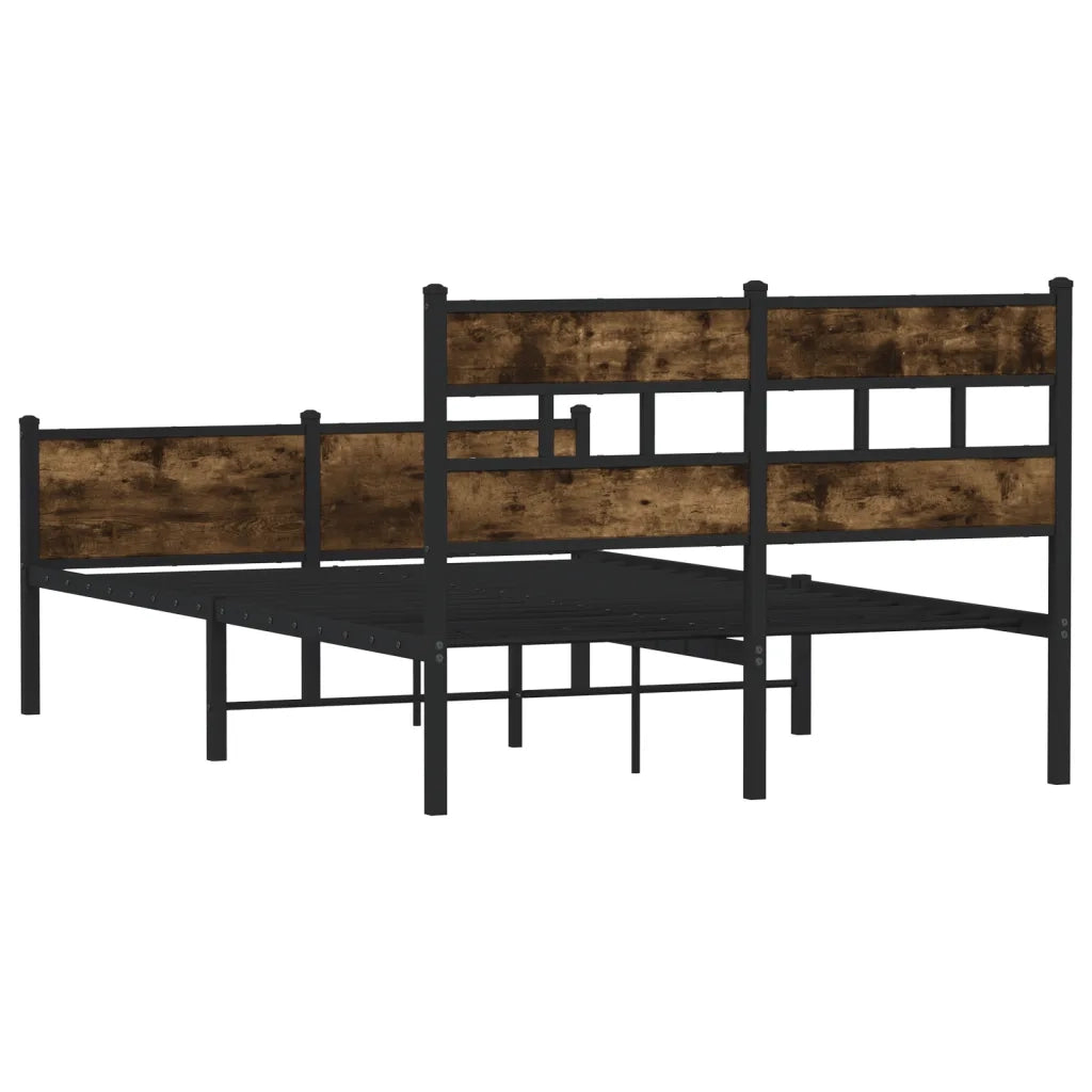Giroletto senza Materasso-Struttura Letto Rovere Fumo 120x190 cm in Truciolato 146111