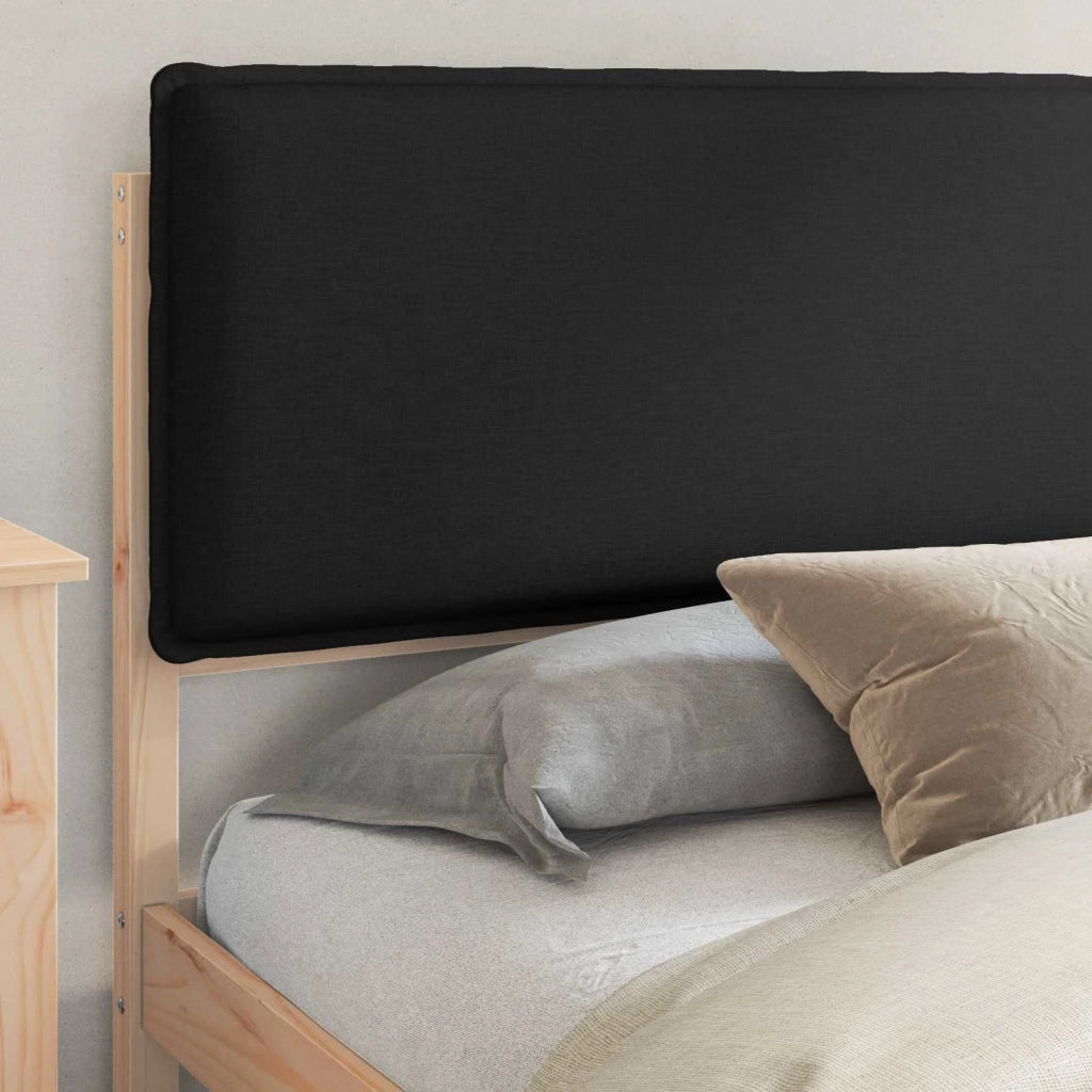 Letto con Testiera Rivestita Nero 200 x 200 cm 3405559