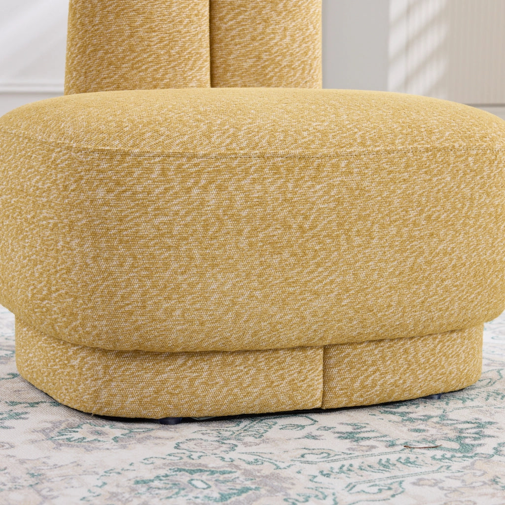 Poltrona pouf a forma di coniglio - con rivestimento morbido - per soggiorno - in tessuto giallo