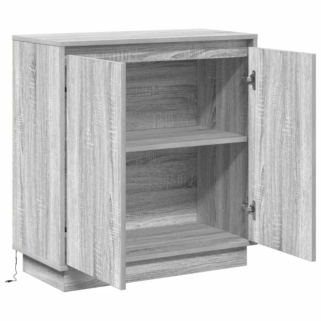 Credenza | Madia LED per Grigio Sonoma 71 x 34,5 x 75 cm
