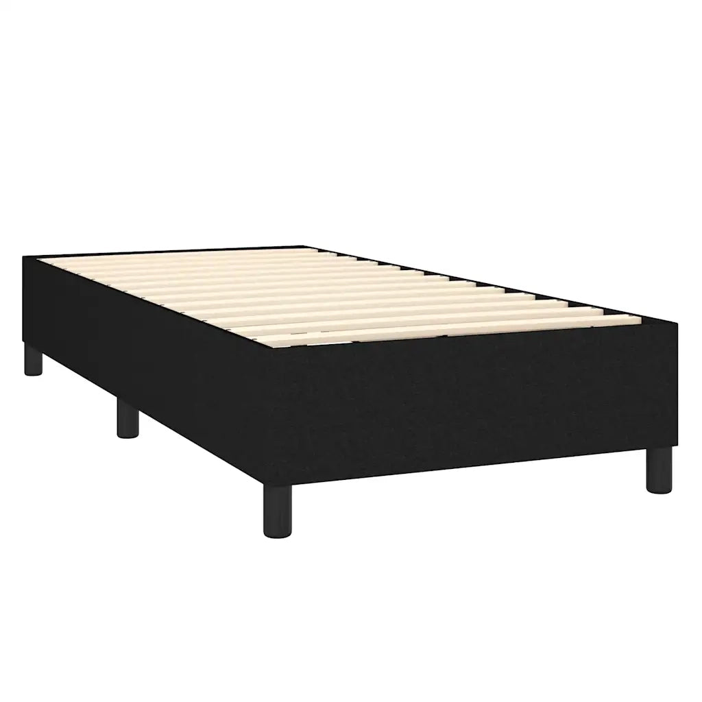 Letto a Molle con Materasso e LED-Struttura Letto con Materasso Nero 80x200 cm in Tessuto 354130