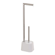 Piantana Emily cromo/bianco porta scopino  porta rotolo – Serie Emily