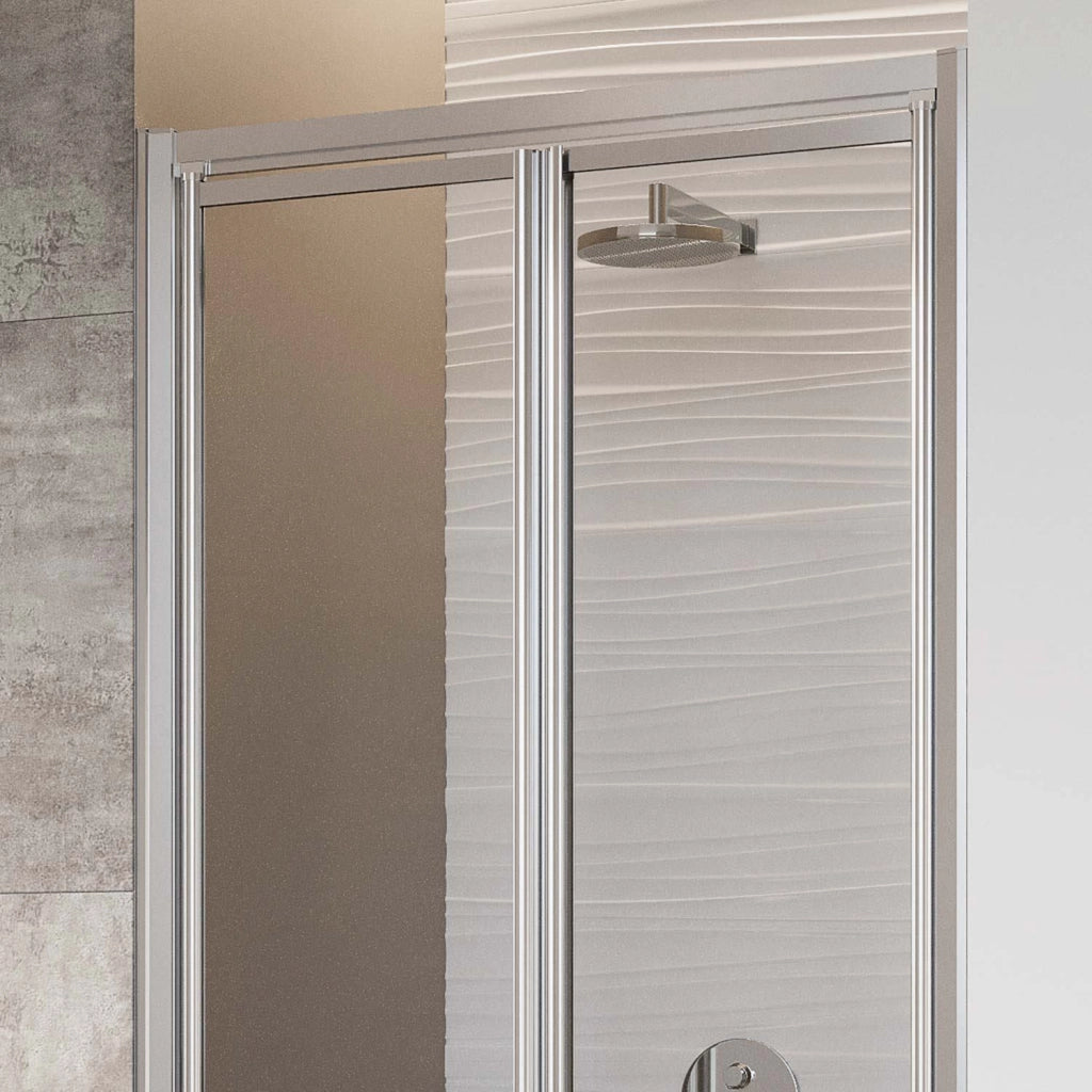 Porta Doccia 75CM H198 Cristallo Trasparente Apertura Saloon con Doppia Anta Battente mod. West