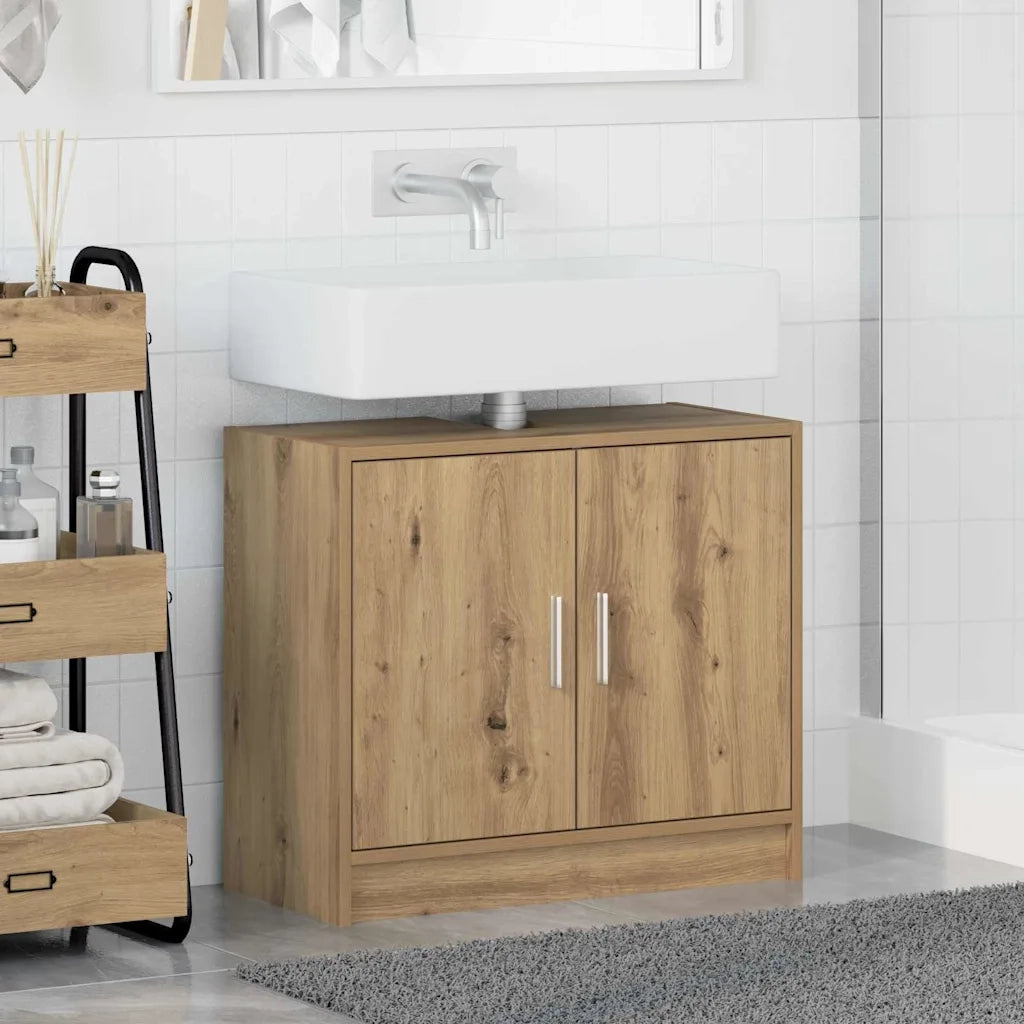 Mobile da Bagno con porta Rovere artigianale 63 x 29 x 55 cm 869207