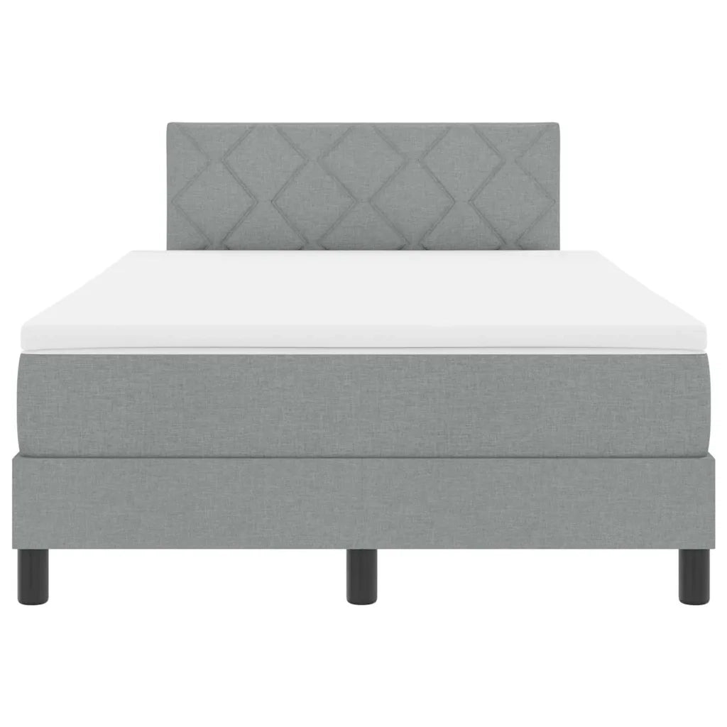 Letto a molle con testiera Grigio chiaro 120 x 200 cm Tessuto 3338755