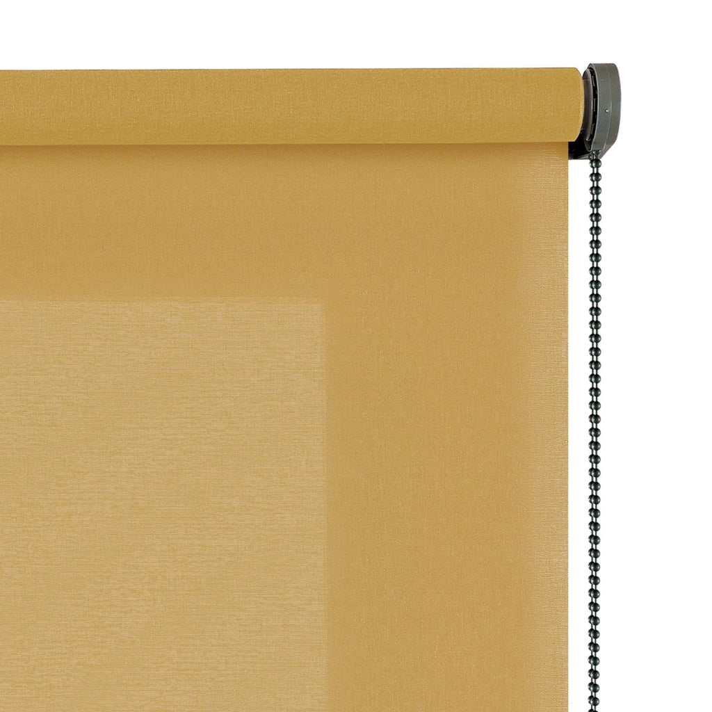 Tenda a Rullo Filtrante, Tenda Avvolgibile Traslucida Liscia Per Finestre e Porte Giallo 80x250 cm