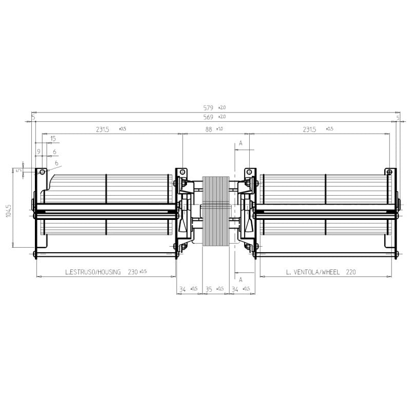 TANGENZIALE DOPPIO TGD80/1 2x(220/80mm) FERGAS