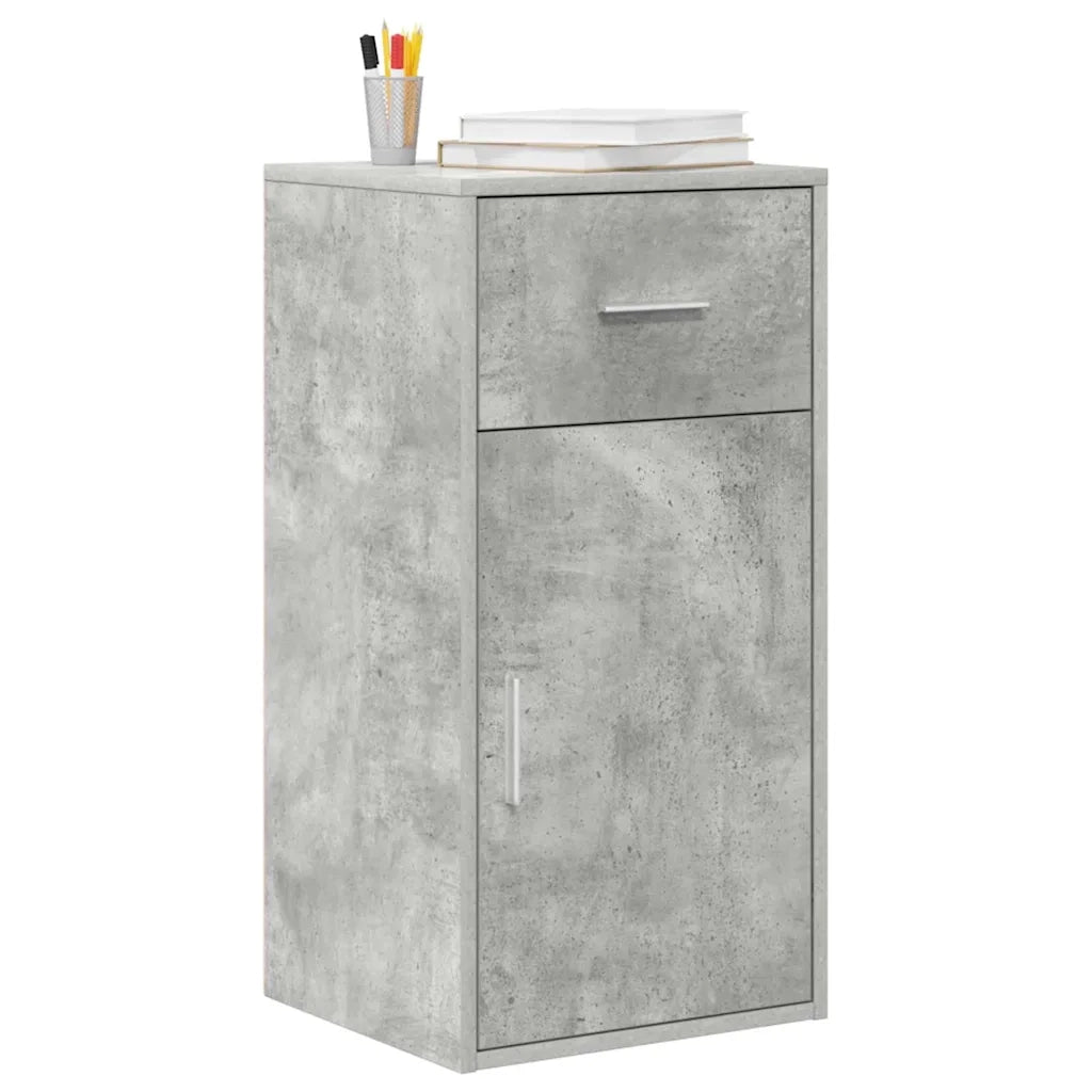 Credenza con cassetto Grigio cemento 38 x 34 x 75 cm 869549