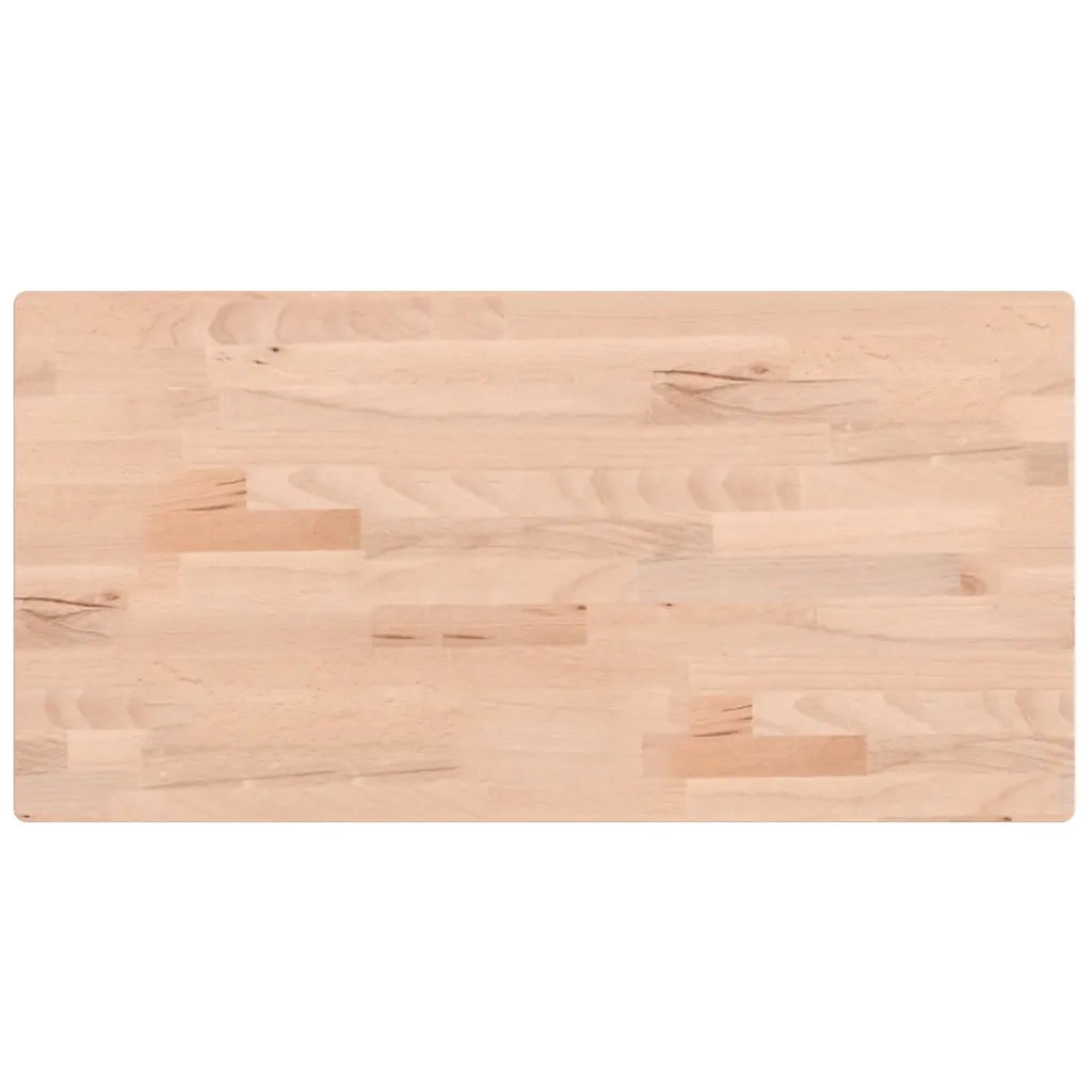 Piano Tavolo 80x40x2,5cm Rettangolare Legno Massello di Faggio 3188882