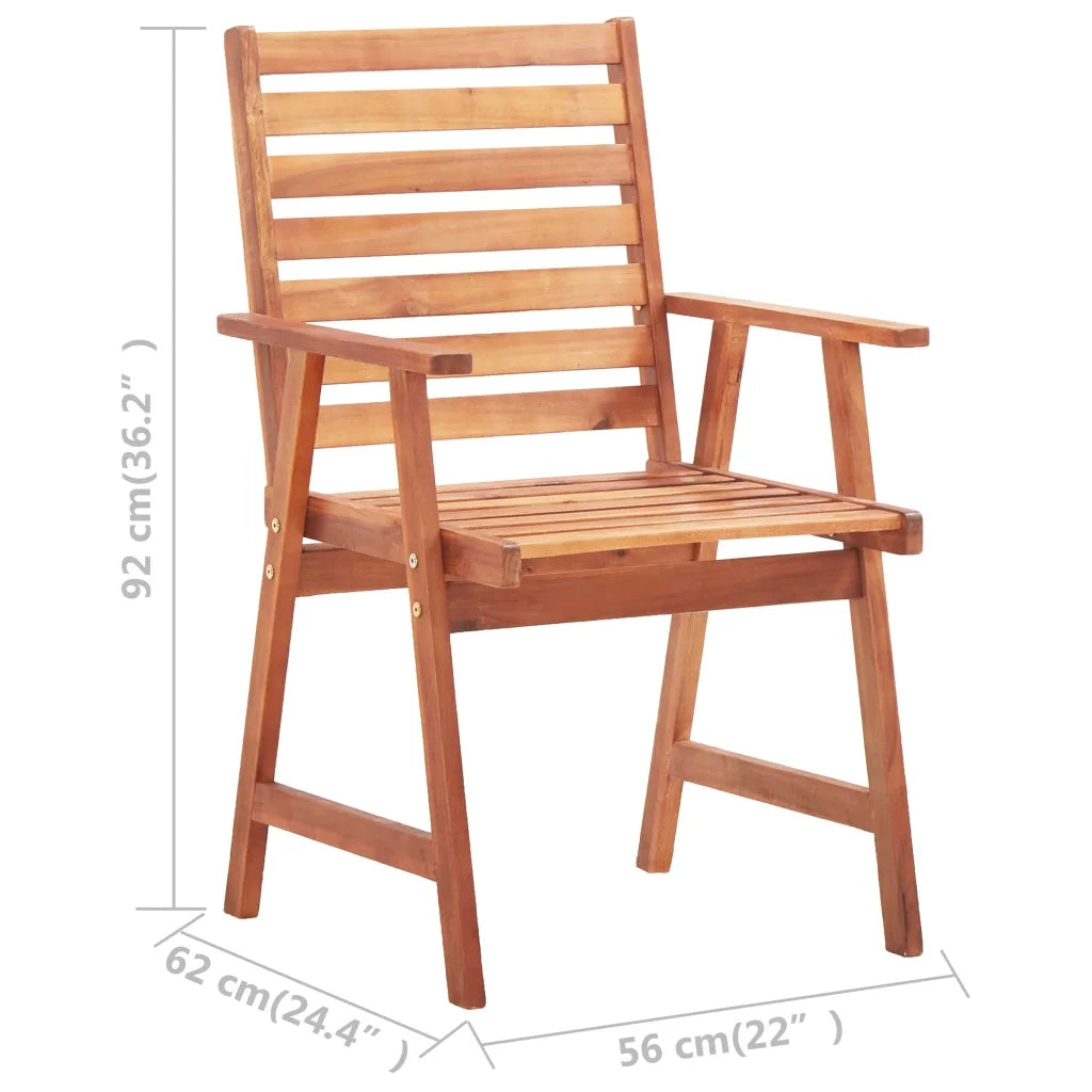 Sedie da Pranzo da Esterni con Cuscini 6 pz Massello di Acacia 3078353