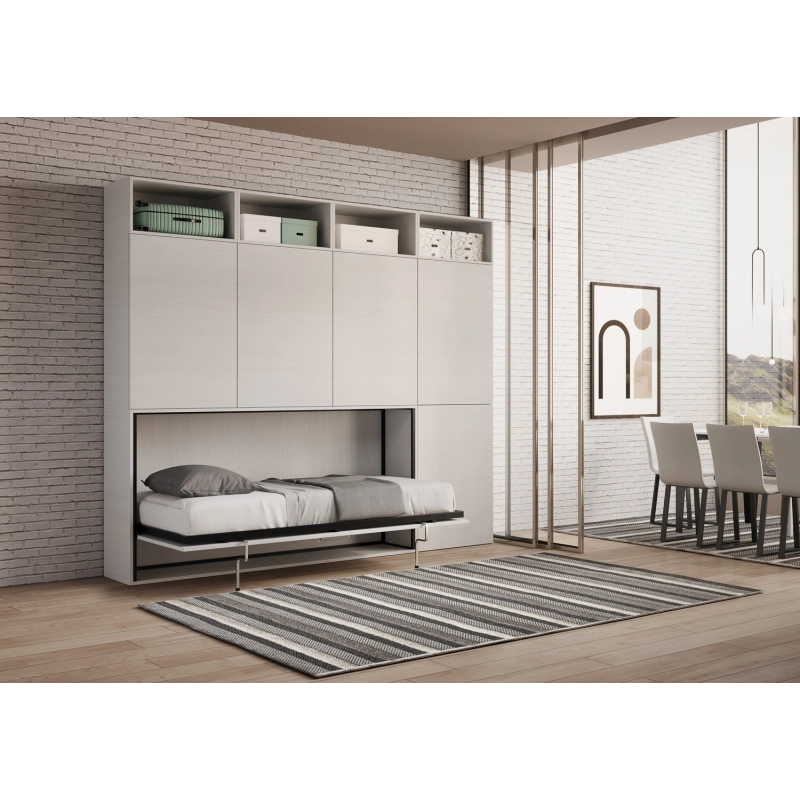 Letto a scomparsa singolo orizzontale Kando composizioni - No,B