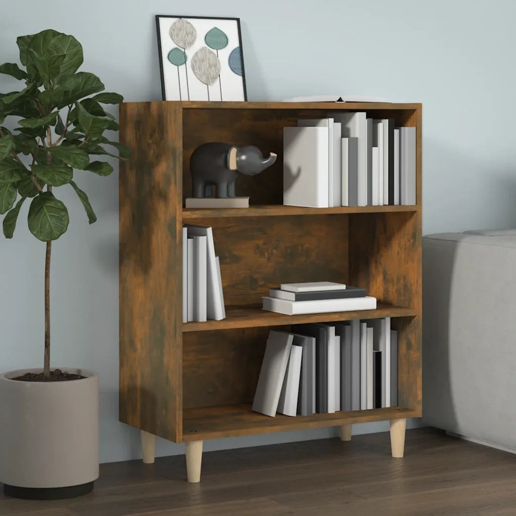 Credenza-Buffet-Armadio da cucina Rovere Fumo 69,5x32,5x90 cm in Legno Multistrato 675466