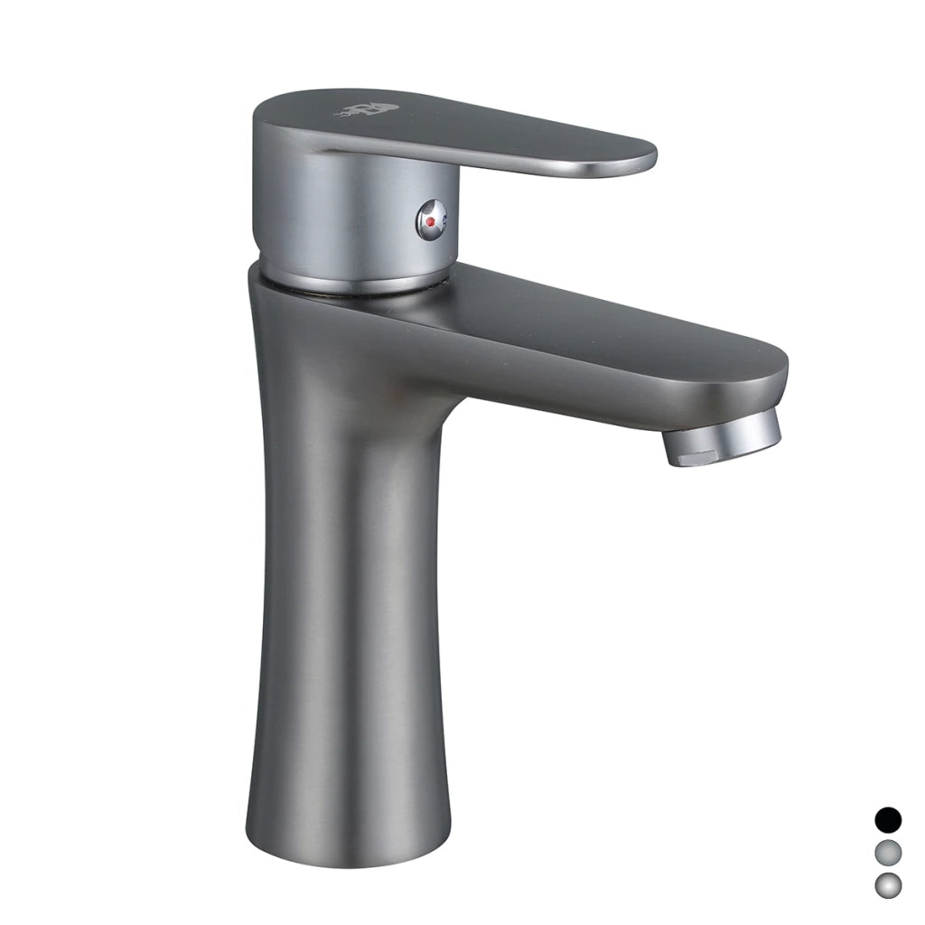Miscelatore monocomando lavabo DH Nichel Nero Spazzolato