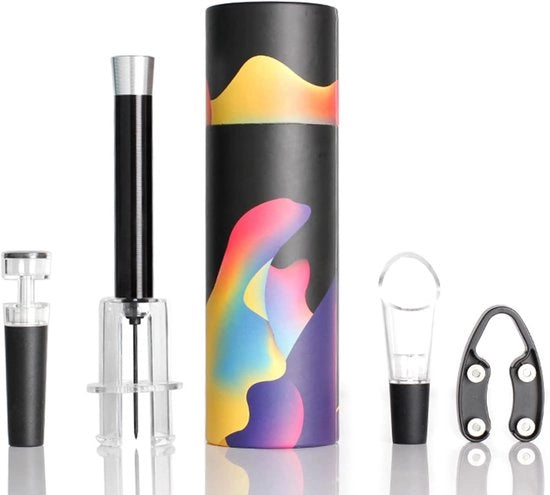 Set di accessori per aprire bottiglie di vino, apripitture a compressione, set di strumenti