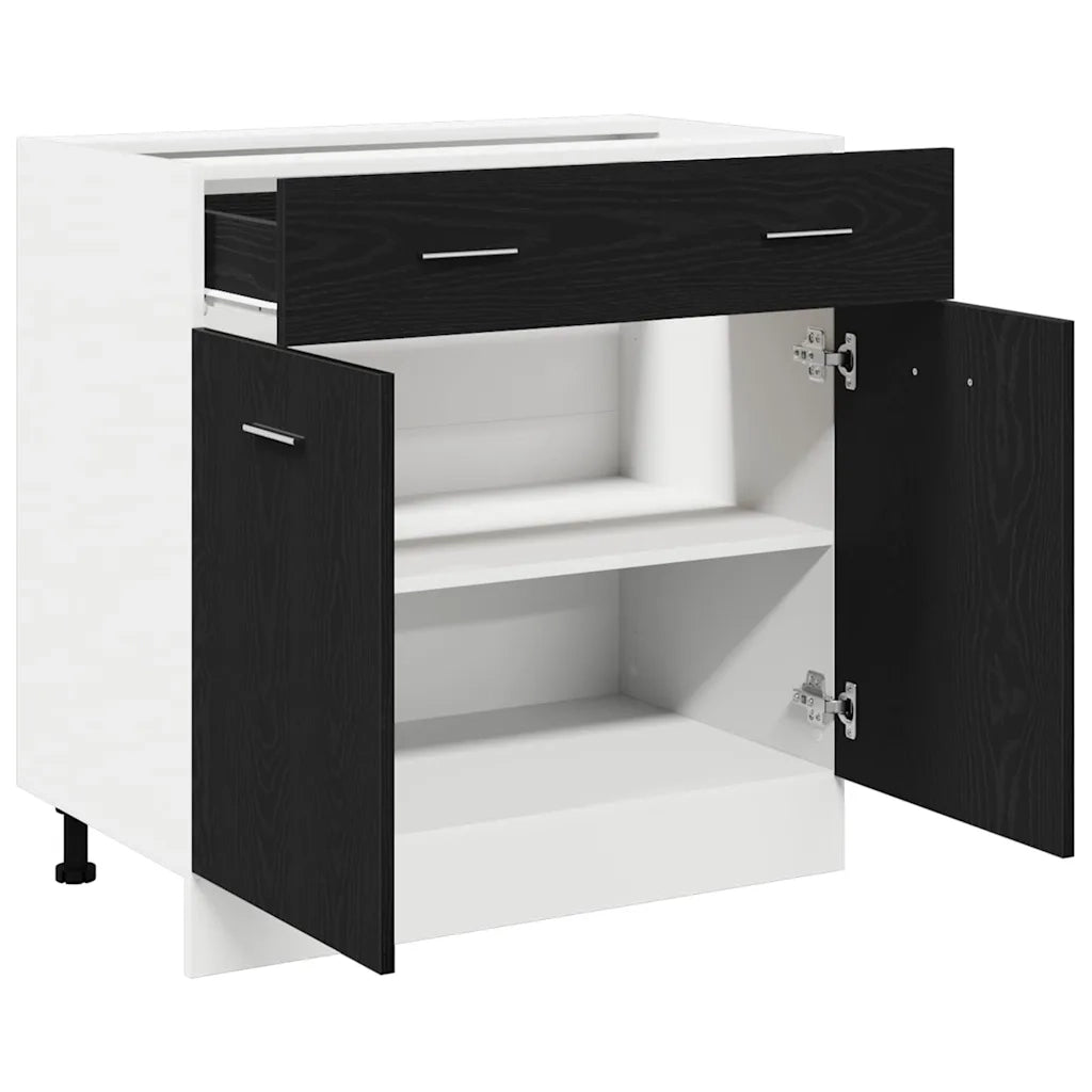 Armadio pensile Rovere Nero 80 x 31 x 81,5 cm Legno multistrato 863277