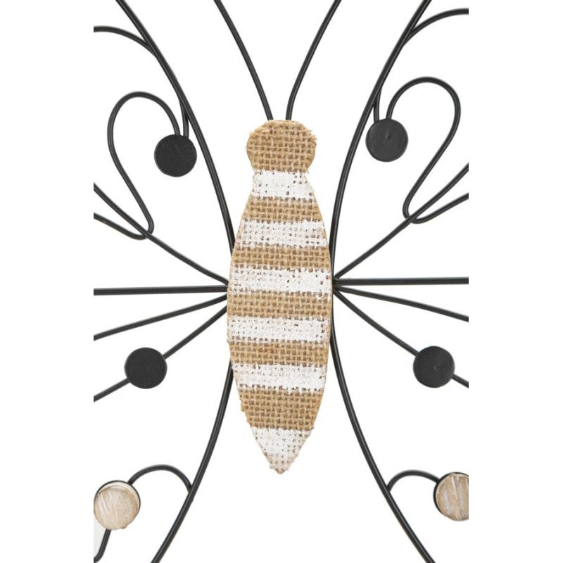 Pannello In Ferro E Legno Butterfly cm 39,5x1,5x33,5 Min 2