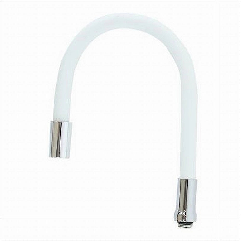 Trade Shop - Canna Ricambio Tubo Flessibile Per Rubinetto Lavello Da Cucina Bianco 50cm 87505 -