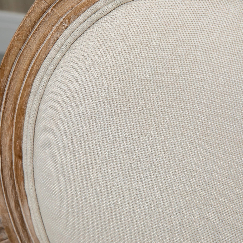 Sedia da Salotto Imbottita con Rivestimento in Tessuto ¨C Minimal ¨C 56x56x96cm, Bianco Crema