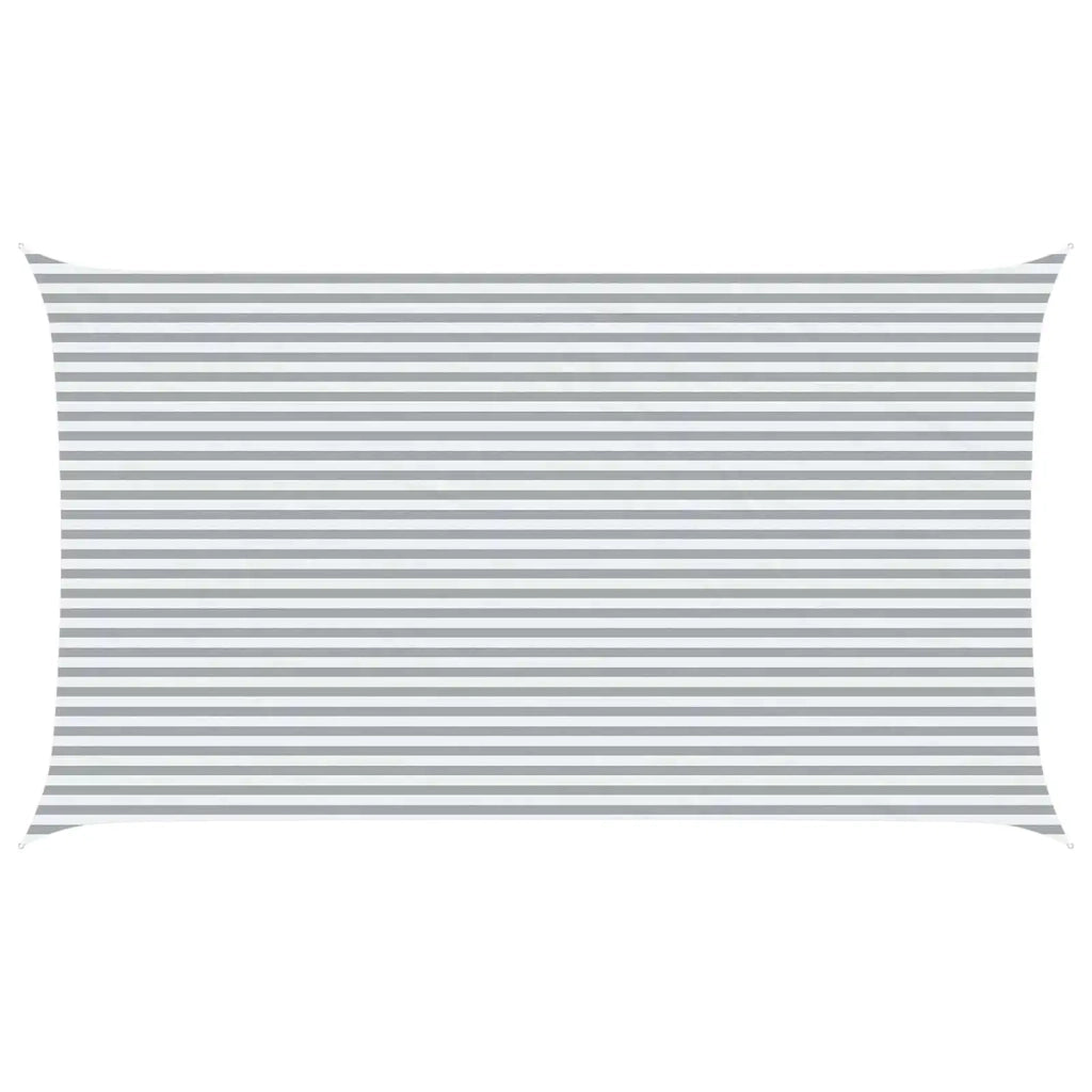 Vela da ombra solare-Telo Ombra-Vela Ombreggiante-Parasole a Vela Grigio chiaro e bianco 7 x 4 m