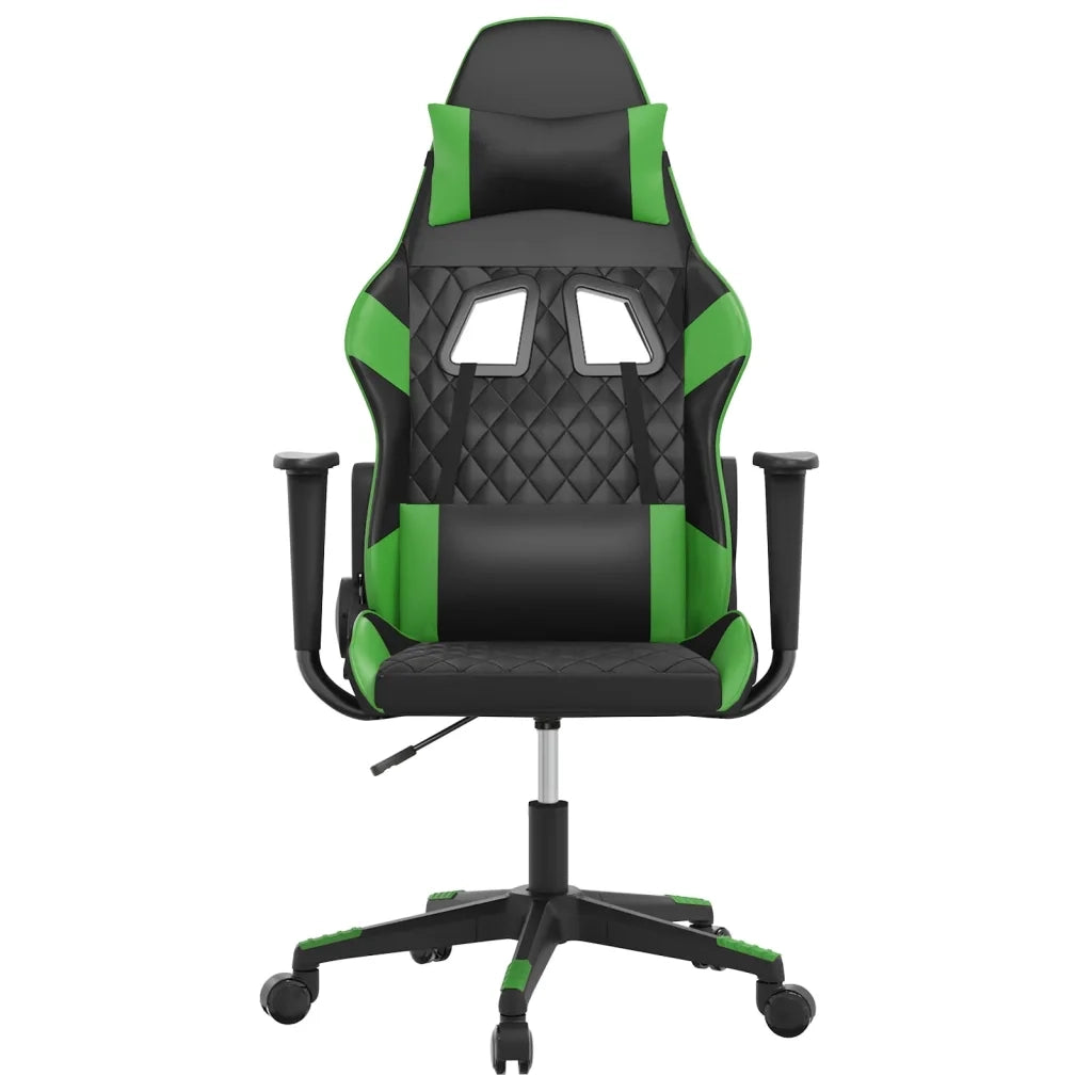 Sedia da Gaming Nera e Verde in Similpelle 3143756