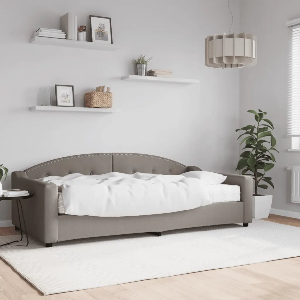 Divano letto | Sof¨¤ letto | Letto singolo con Materasso Tortora 100x200 cm in Tessuto