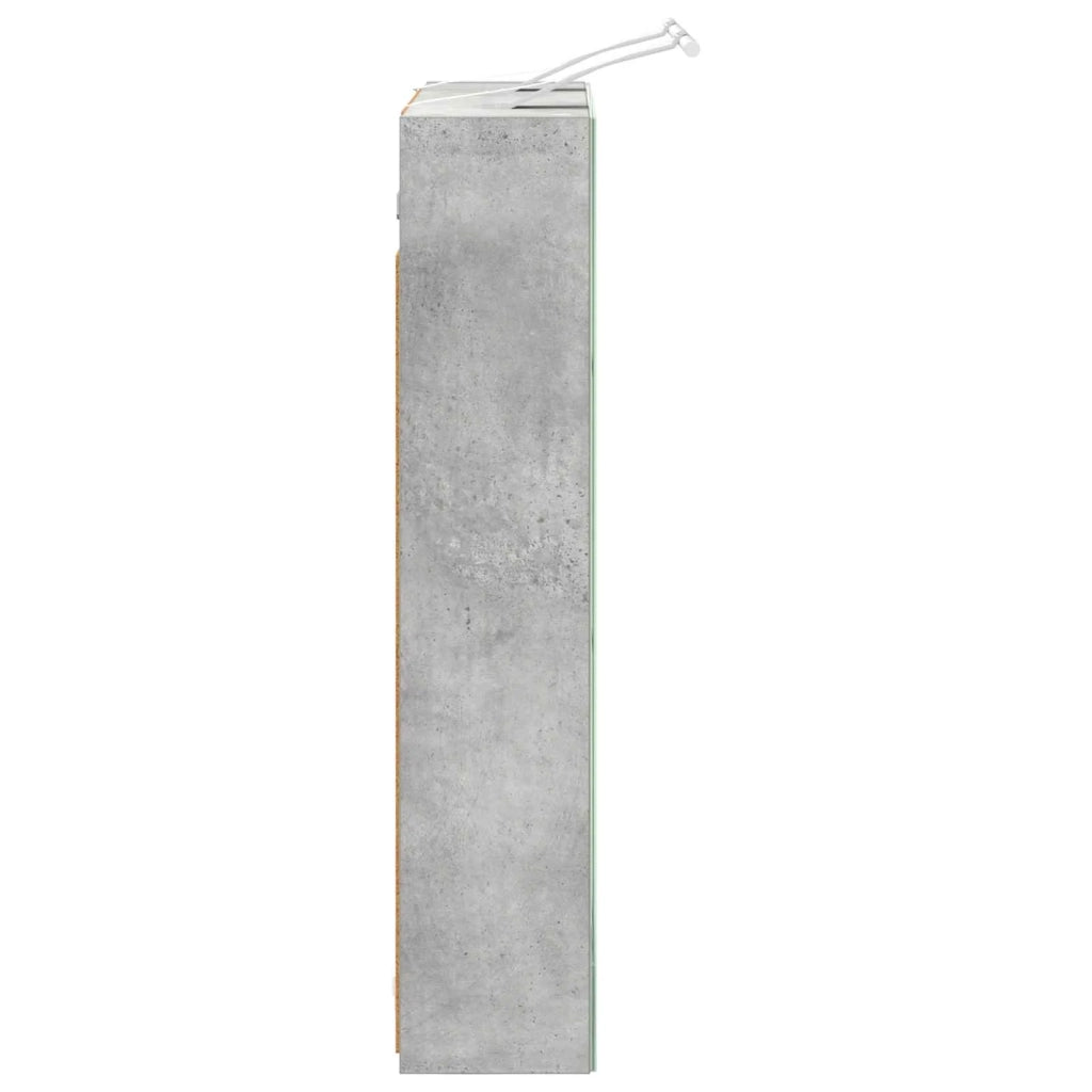 Mobiletto per specchio da bagno con lo scaffale Grigio cemento 889066