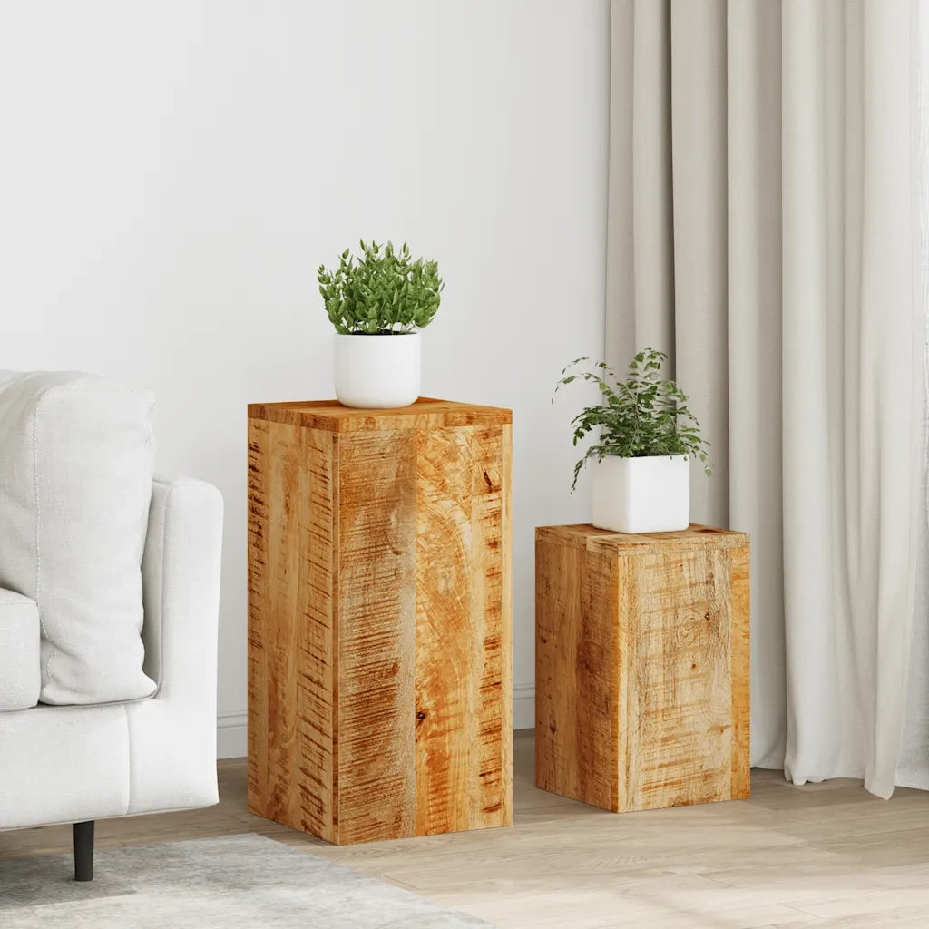 Supporti per piante | Sostegno per piante 2 pz in Legno Massello di Mango