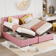 letto imbottito lino rosa 180 x 200 cm