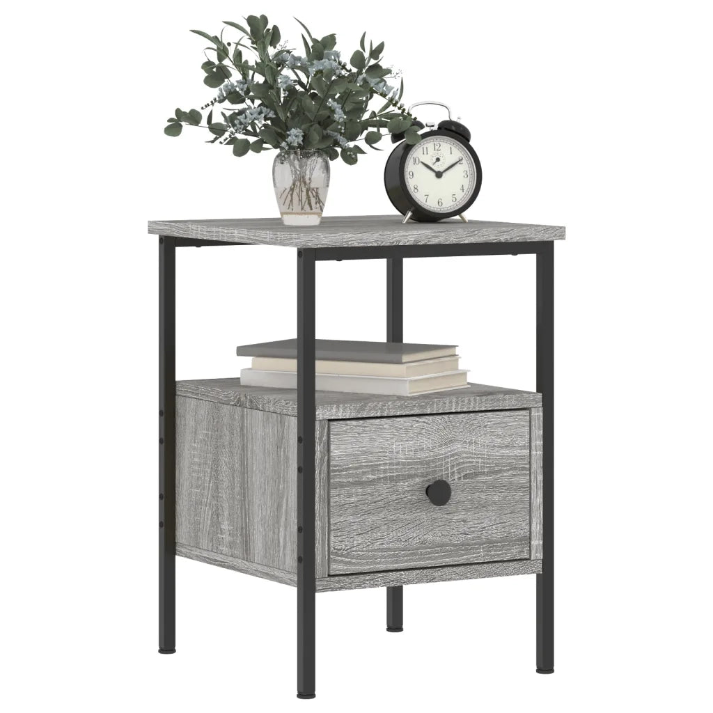 Comodino | Armadio da Notte | Mobiletto da notte Grigio Sonoma 34x36x50 cm in Legno Multistrato