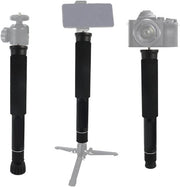 Monopodo in lega di alluminio per fotografia e viaggi, 8 sezioni, attacco per selfie