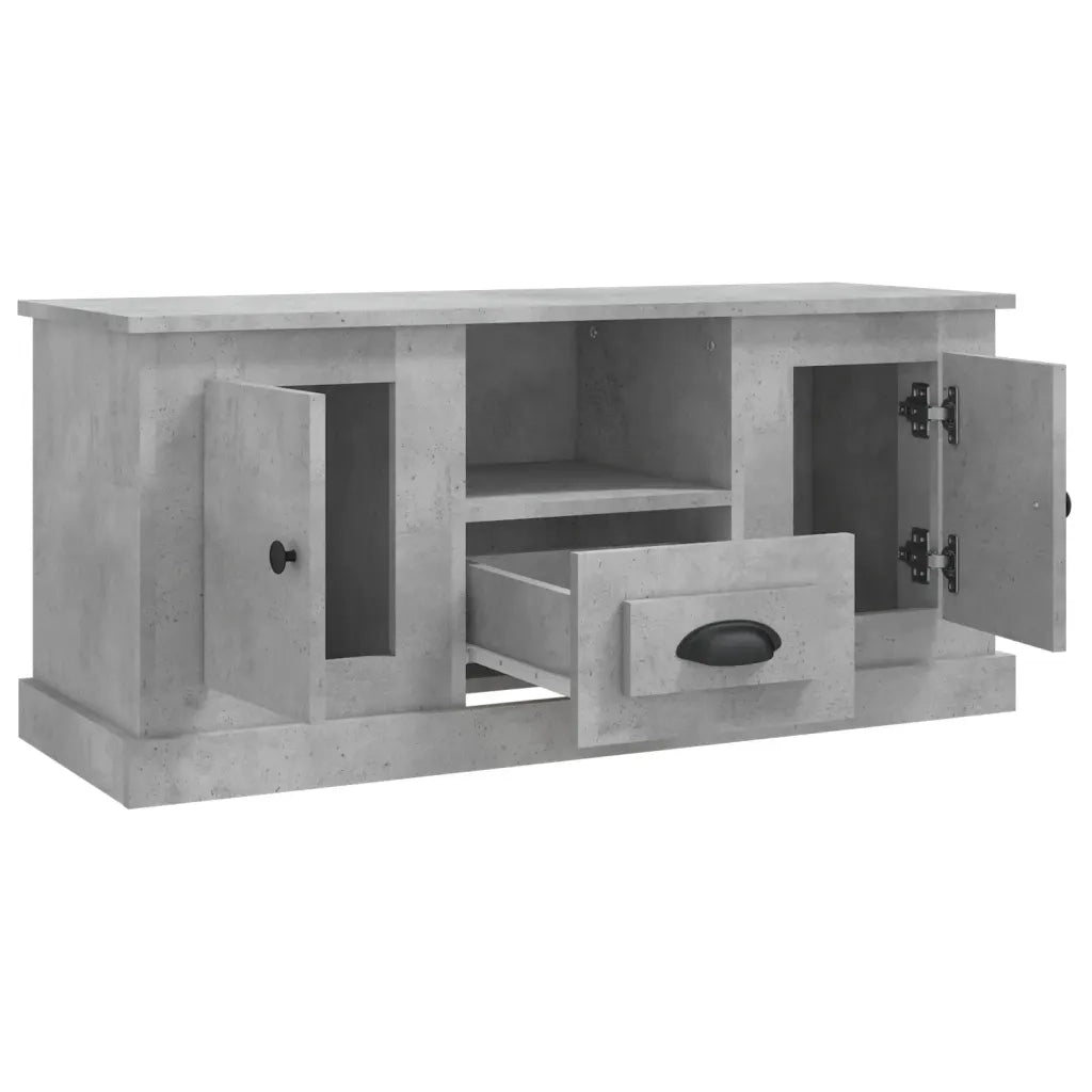 Mobile Porta TV-Mobile per TV-Credenza TV Grigio Cemento 100x35,5x45cm Legno Multistrato 721805