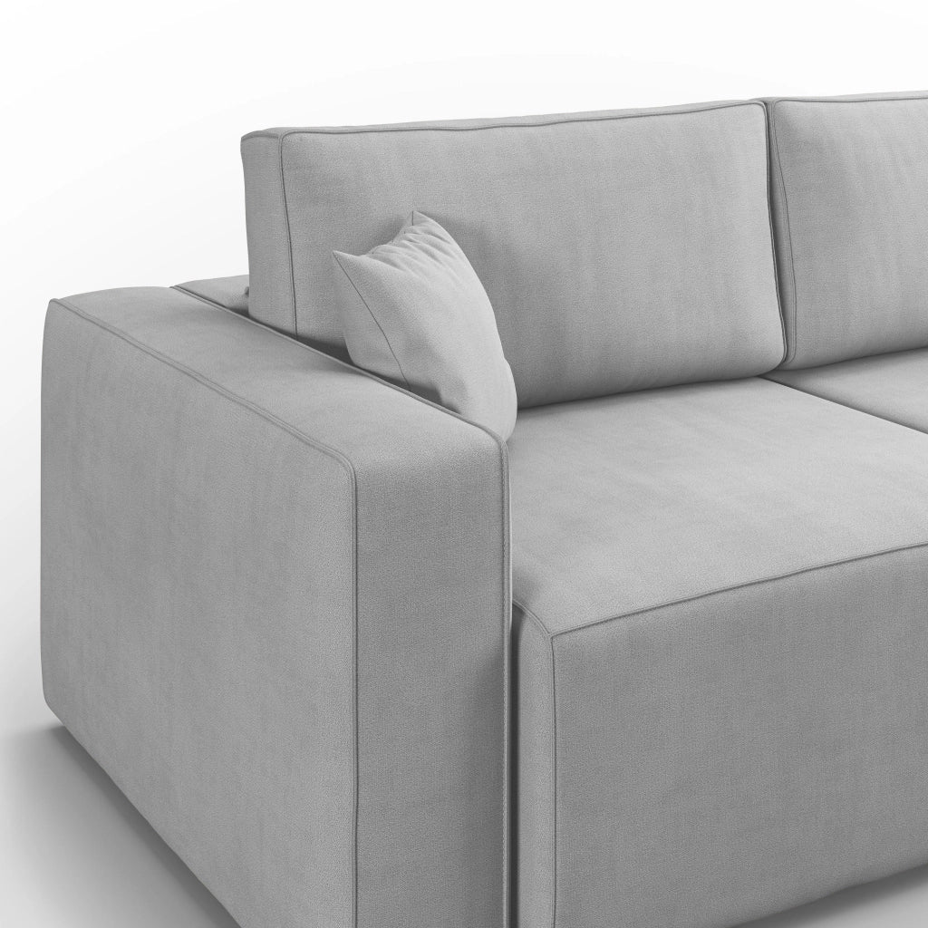 Morfeo Divano in tessuto impermeabile 215 cm grigio chiaro