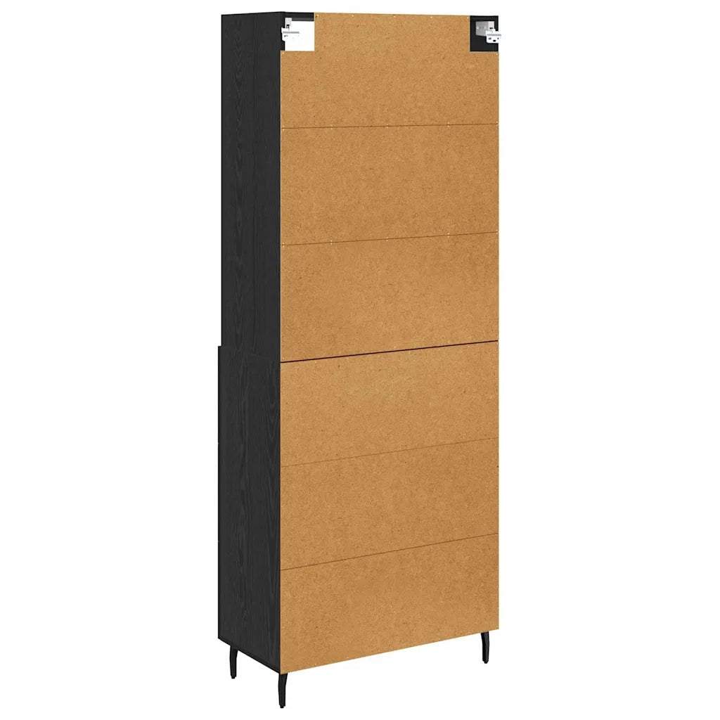 Credenza con cassetto Rovere Nero 69,5 x 34 x 180 cm 3416268