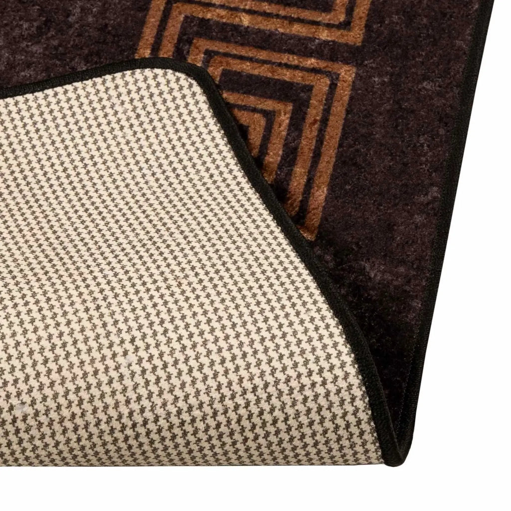 Runner Tappeto MARSA Nero 100 x 250 cm Poliestere e PVC 42023295