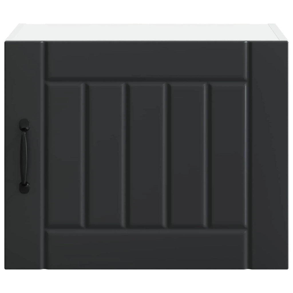 Pensile da cucina | Armadietto a muro LUCCA 2 pz Nero 50 x 31 x 40 cm