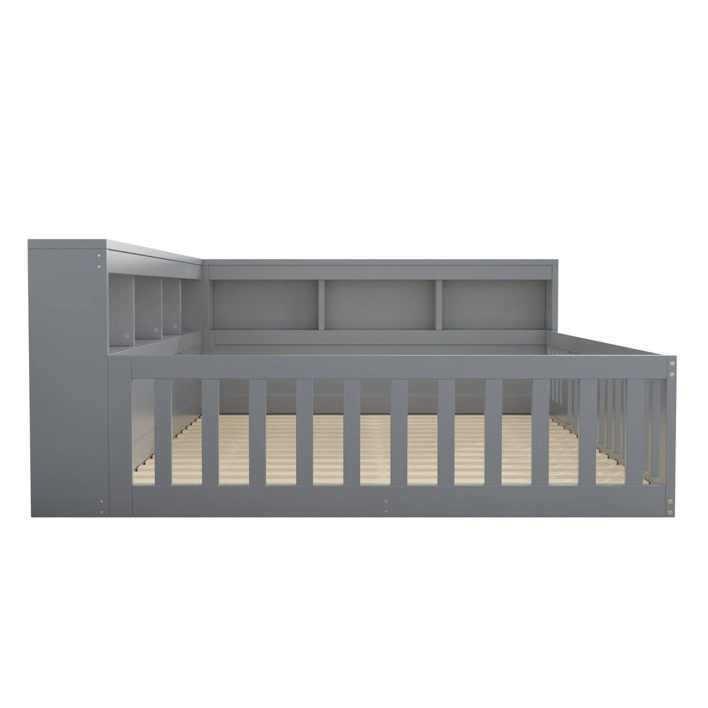 Letto Diurno con Contenitore e Rete a Doghe ¨C MINIMAL ¨C Grigio 140x200