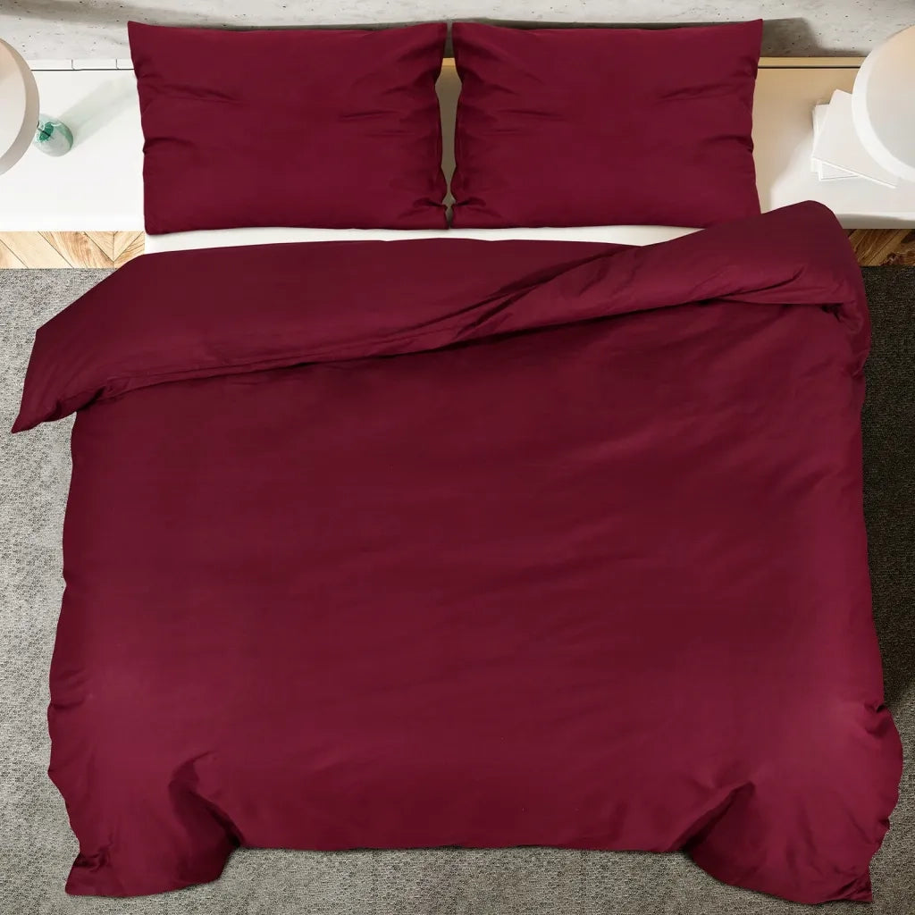 Set Copripiumino Bordò 155x220 cm in Cotone 136183