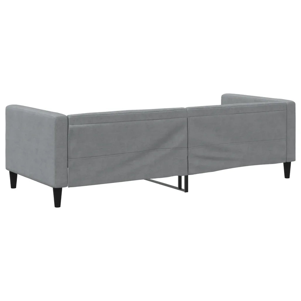 Letto singolo | Letto per adulti | Letto da Giorno Grigio Chiaro 90x190 cm in Tessuto