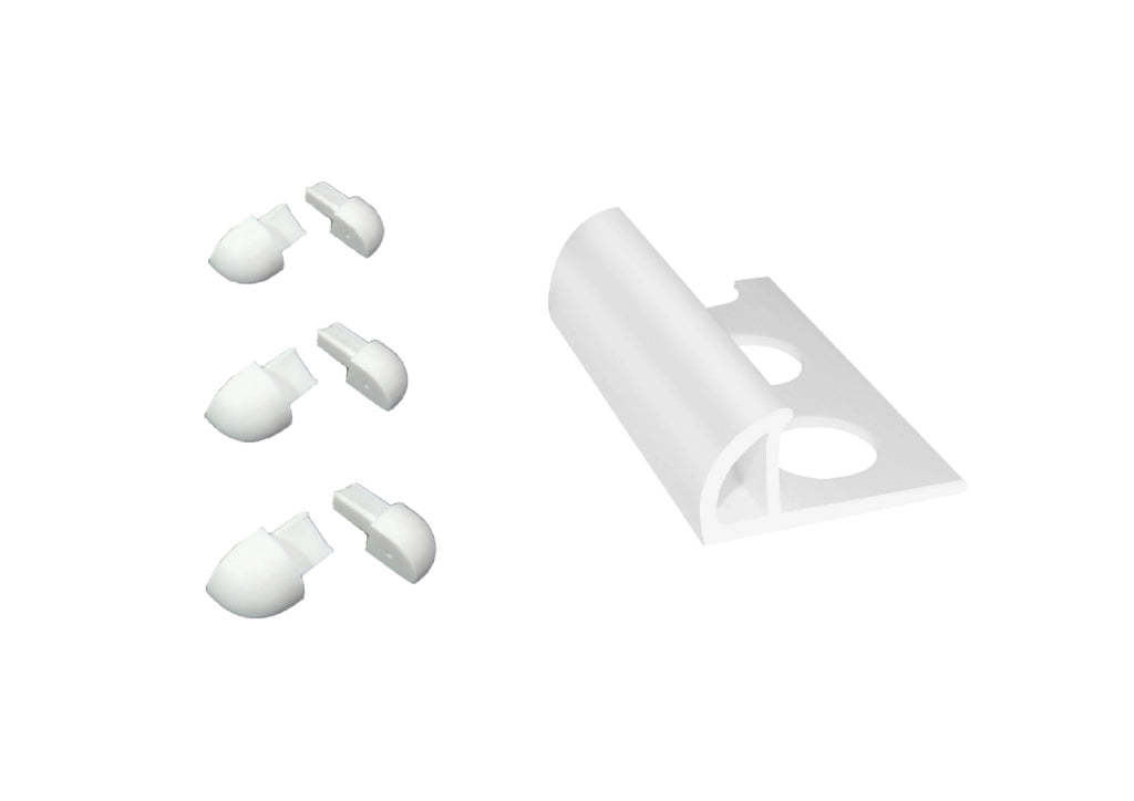 CAPSULE PER PROFILO 'JOLLY' H. 10 mm - bianco