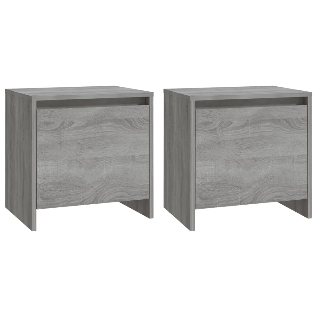 Comodini 2 pz-Set di 2 Tavolino da notte Grigio Sonoma 45x34x44,5 cm in Truciolato