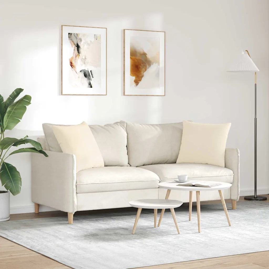 Cuscini da Divano 2 pz | Cuscini per sedie Beige 50 x 50 cm Tessuto