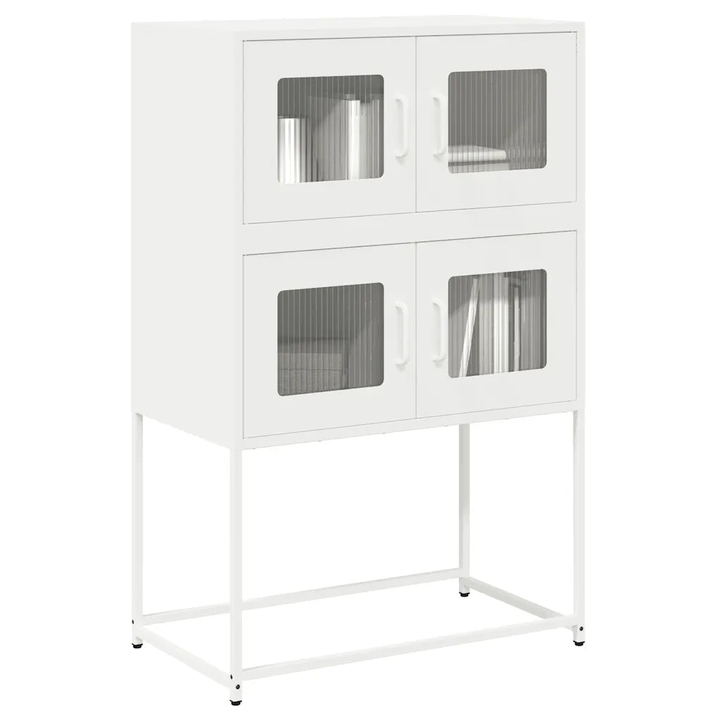 Credenza Bianca 68x39x107 cm in Acciaio 853349