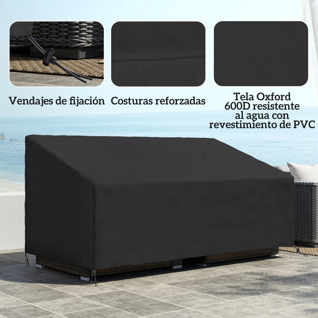 Cuscino per Divano da Giardino 3-4 Posti ¨C Zephmum ¨C Grigio 218x111x101 cm