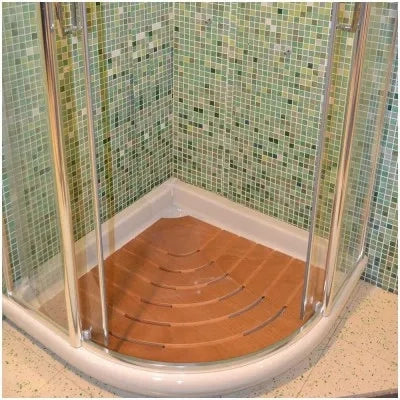 Pedana antiscivolo angolare 61x61 cm in legno marino ideale per piatto 80