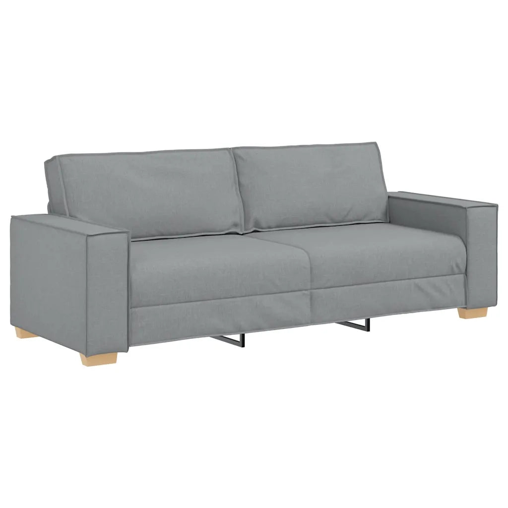 Divano a 3 posti Grigio Chiaro 220x78x84 cm Tessuto 4104990