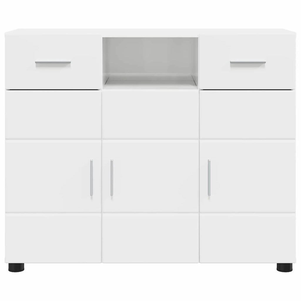 Armadio in Legno con cassetto Bianco Lucido 88,5 x 30,5 x 73 cm 880285