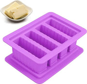 Forma per burro in silicone con coperchio per 4 stick
