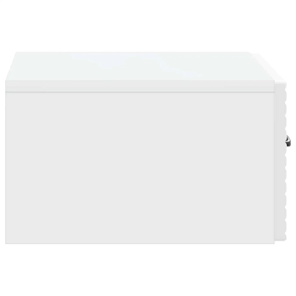 Mobiletto da notte a muro Bianco Lucido 49 x 34,5 x 20 cm 898623