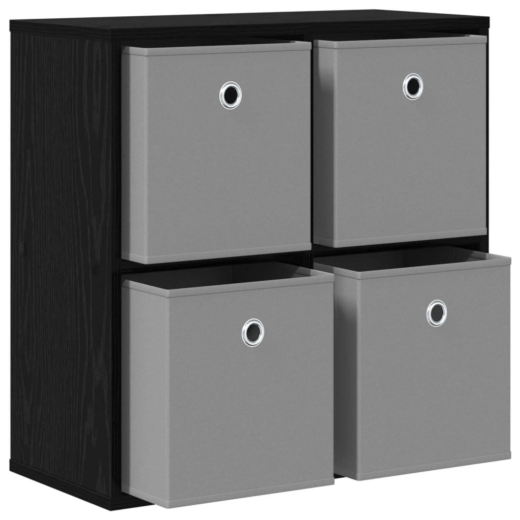 Credenza con cassetto Rovere Nero 59,5 x 27 x 57 cm 8000533