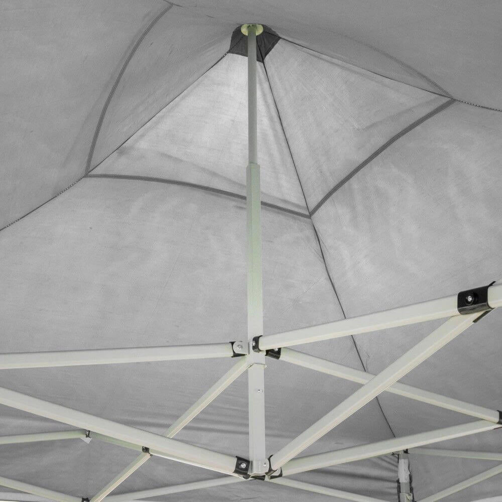 Gazebo Richiudibile Pieghevole 2x2m in Acciaio e PVC Impermeabile Bianco